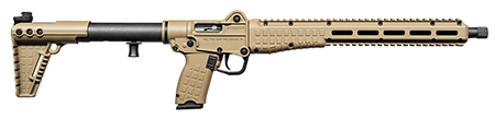 [640832011272] Kel-Tec SUB2K10GLKTAN SUB2000 Gen3 10mm Auto 15+1 16.15" Black Threaded Barrel, Tan Picatinny Rail Receiver, M-LOK Handguard, Rotating Forend, 3 Position Adj Tan Polymer Stock, Glock 20 Grip