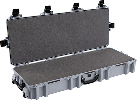[019428156381] Pelican VCV7300000GRY Vault Double Rifle Case 44" Gray Polyethylene Foam Weather Resistant