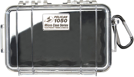 [019428082659] Pelican 1050025100 Micro Case  Black/Clear Polycarbonate 7.99" Long