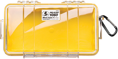 [019428084103] Pelican 1060027100 Micro Case  Yellow/Clear Polycarbonate 9.88" Long