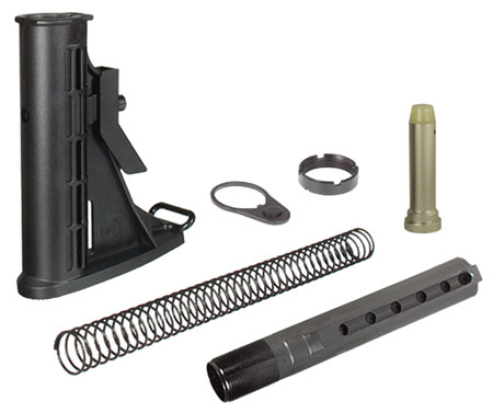 [4712274528277] UTG Pro RBU6BM Mil-Spec Stock Assembly Black Synthetic 6 Position for AR-15/M16