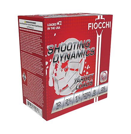 [762344711393] Fiocchi 12SD18X8 Shooting Dynamics  12Gauge 2.75" 1 1/8oz 8Shot 25 Per Box/10 Case