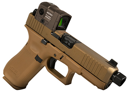 [810188101136] Glock PA455S204N45FDE G47 Gen5 MOS Compact Frame 45 ACP 17+1 4.49" Black GMB Barrel MOS Cut/Serrated Steel Slide Polymer Frame w/Picatinny Rail Ambidextrous