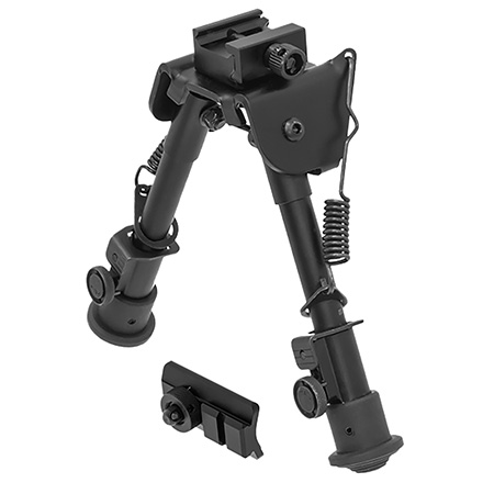 [4712274525610] UTG TLBP78 Tactical OP Bipod Black 6.1-7.9" Aluminum/Steel