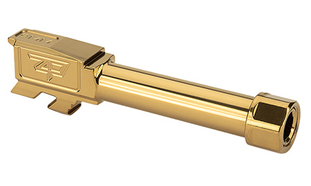 [658792270530] Zaffiri Precision ZP.43BTG 9mm Luger 3.92" Threaded Gold TiN Stainless Steel, Fits Glock 43/43X