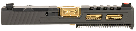 [658792264935] Zaffiri Precision ZPS.2.19.BLK.CU.2 ZPS.2 Complete Upper Gold TiN Barrel for Glock 19 Gen 3