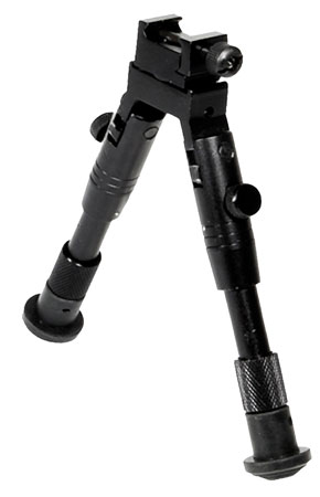[4712274526167] UTG TL-BP28S Shooter's SWAT Bipod Matte Black 6.2-6.7" Aluminum