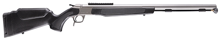 [043125220502] CVA PR2050SM Optima  50 Cal 26" Stainless Fluted Barrel, 0 MOA Picatinny Rail Stainless Steel Receiver, Fixed Black Synthetic Stock