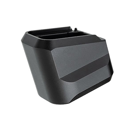 [612789316137] Tyrant CNC TDVP9MAGEXBLACK Magazine Extension  Fits H & K VP9/VP40/VP30 5rd Black Aluminum