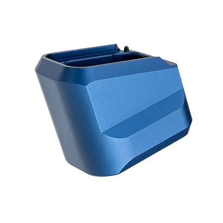 [612789319022] Tyrant CNC TDVP9MAGEXBLUE Magazine Extension  Fits H & K VP9/VP40/VP30 5rd Blue Aluminum