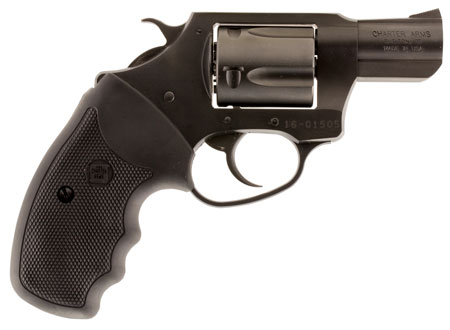 [678958638202] Charter Arms 63820 Undercover  Small 38 Special, 5 Shot 2" Black Nitride Stainless Steel Barrel, Cylinder  &  Frame, Black Finger Grooved Rubber Grip, Exposed Hammer