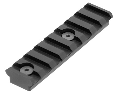 [4717385550292] UTG Pro MTURS04M 3.14" KeyMod Picatinny Rail Section 8 Slots  Black Anodized