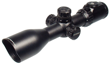 [4712274527416] UTG SCP3-UM312AO Accushot  Black Hardcoat Anodized 3-12x 44mm 30mm Tube Illuminated Red/Green Mil-Dot Reticle