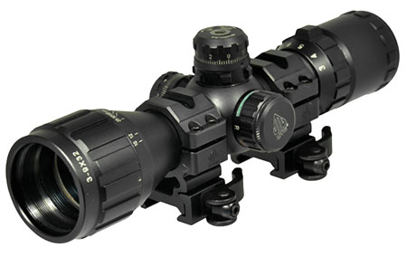 [4712274528321] UTG SCP-M392AOLW BugBuster  Black Hardcoat Anodized 3-9x32mm 1" Tube Illuminated Red/Green Mil-Dot Reticle