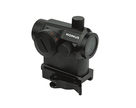 [698156072141] Konus  Pro Nuclear  Matte Black 1x22mm 3 MOA Red/Green Dot Reticle