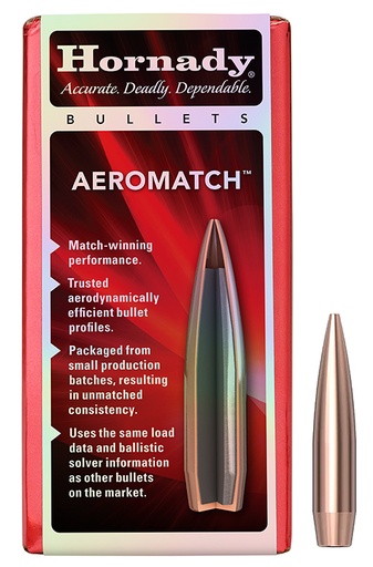 [090255245738] Hornady 24573 Aeromatch  6mm 105gr 100 Per Box/25 Case