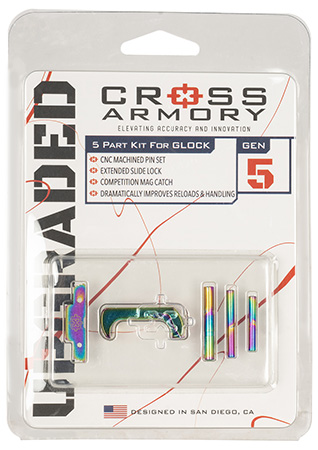 [722208561427] Cross Armory CRG5OKRB 3 Piece Upgrade Kit Glock Gen5 Rainbow Aluminum
