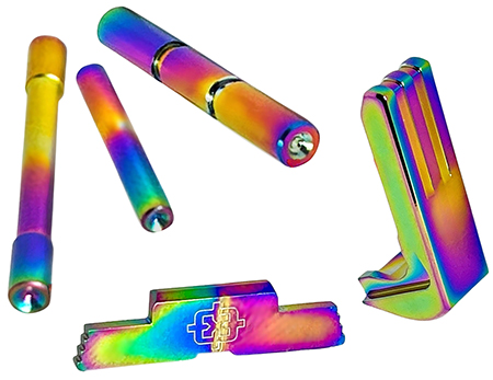 [704335272940] Cross Armory CRG43SOKPL 3 Piece Upgrade Kit Glock 43 Rainbow Aluminum