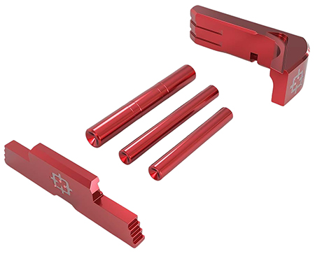 [704335273633] Cross Armory CRG43SOKRD 3 Piece Upgrade Kit Glock 43 Red Aluminum