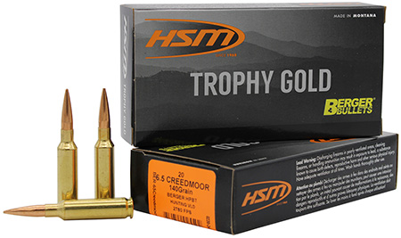 [810742025502] HSM 65CREEDMOOR140VLD Trophy Gold Extended Range 6.5 Creedmoor 140 gr Berger Hybrid Tactical Open Tip Match 20 Per Box/ 25 Case