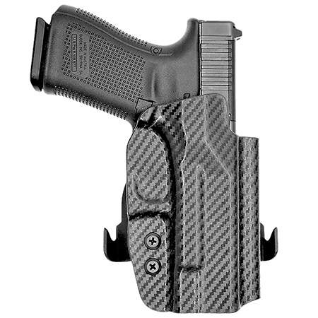 [812603035958] Rounded Gear GLK192332CFRHOWBPDL  Paddle Holster OWB Black Carbon Fiber Kydex Fits Glock 19 Right Hand