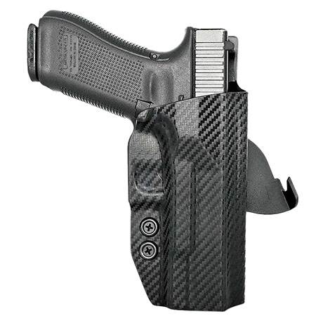 [812603035873] Rounded Gear GLK172231CFRHOWBPDL  Paddle Holster OWB Black Carbon Fiber Kydex Fits Glock 17 Right Hand