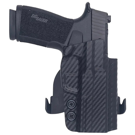 [840111328262] Rounded Gear SSRP365XMACROCFRHOW  Paddle Holster OWB Black Carbon Fiber Kydex Fits Sig Sauer P365 X-Macro Right Hand
