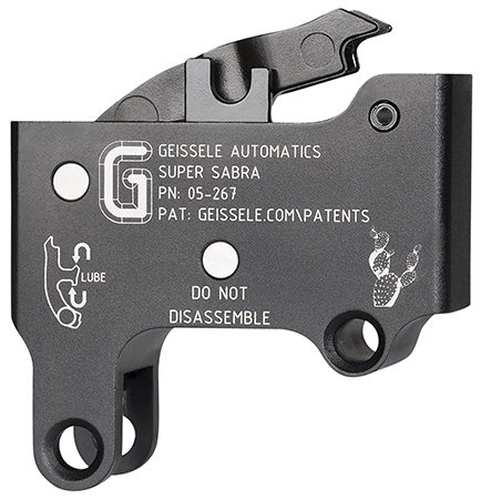 [854014005137] Geissele Automatics 05267 Super Sabra Trigger Pack Two-Stage Curved Trigger with 5.50-7.50 lbs Draw Weight  &  Black Oxide Finish for IWI Tavor, X95