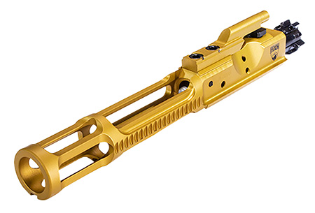 [816341024656] Faxon Firearms FF556BCGCNITRIDELWTIN Gunner  5.56 NATO Nitride Full Auto Gold