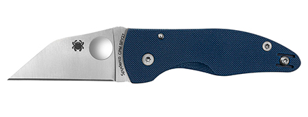 [716104018567] Spyderco C264GPCBL MicroJimbo  2.45" Folding Wharncliffe Plain Satin CPM SPY27 SS Blade, Cobalt Blue G10 Handle