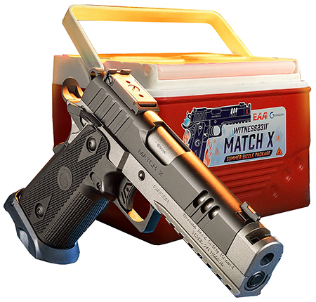 [741566908033] Girsan 395024 Witness2311  9mm Luger 17+1 5" Black Steel Barrel, Black Optic Ready/Serrated Steel Slide, Black Polymer Frame w/Beavertail  &  Picatinny Rail, Black Checkered Polymer Grip, Ambidextrous