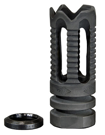 [816701013634] Yankee Hill 285C2 Phantom Flash Hider Black Steel with 1/2"-28 tpi Threads  &  Teeth for 5.56x45mm NATO AR-Platform