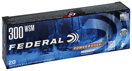 [604544624069] Federal 300WSM180LFA Power-Shok  300WSM 180gr Copper Hollow Point 20 Per Box/10 Case