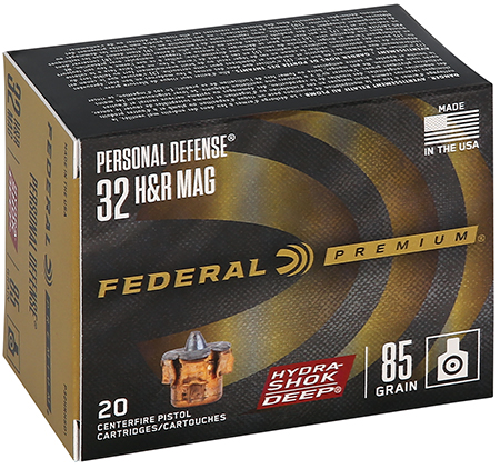 [604544701418] Federal P32HRHSD1 Hydra-Shok Deep  32H & RMag 85gr Jacketed Hollow Point 20 Per Box/10 Case