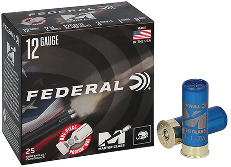 [604544701821] Federal MC12H18 Master Class  12Gauge 2.75" 1oz 8Shot 25 Per Box/10 Case