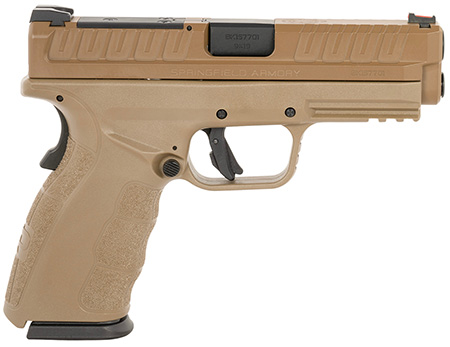 [706397990893] Springfield Armory XDDG9101FOSP XD Mod3 OSP 9mm Luger 16+1 4" Black Melonite Steel Barrel, Steel Optic Ready/Serrated Slide, Flat Dark Earth Polymer Frame w/Picatinny Rail