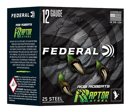 [604544704778] Federal RRS1382  Rob Roberts Raptor 12Gauge 3" 1 3/8oz 2Shot 25 Per Box/10 Case