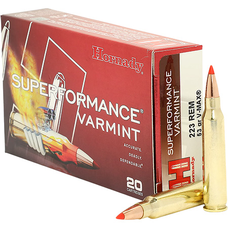[090255383089] Hornady 8308 Superformance  223WSSM 55gr V-Max 20 Per Box/10 Case