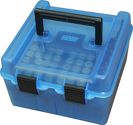 [026057230245] MTM Case-Gard R100MAG24 Deluxe Ammo Box  Blue Polypropylene 100rd