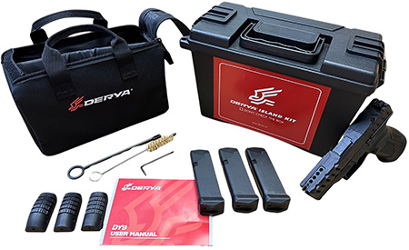 [850067243373] Derya Firearms 10L.DY9.ISL.US DY9 Island Kit 9mm Luger 10+1 3.86" Black Melonite Steel Barrel, Black Melonite Steel Optics Ready/Serrated Slide, Black Melonite Polymer Frame, RMR Footprint