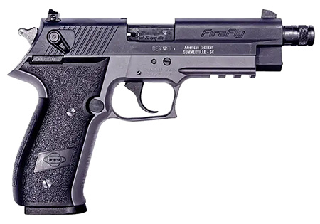 [810113113975] GSG GERG2213TFFSA FireFly  22 LR 13+1 4.90" Black Threaded Barrel, Aluminum Serrated Slide, Smoke Gray Aluminum Frame w/Picatinny Rail, Textured Grip