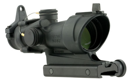 [719307300538] Trijicon 100091 ACOG  Black Hardcoat Anodized 4x32mm Illuminated Amber Crosshair 223 Reticle