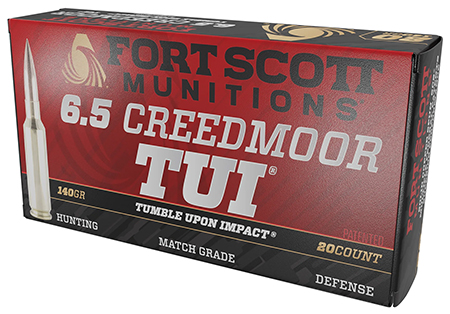 [758381722416] Fort Scott Munitions 65CM-140-SCV2 Tumble Upon Impact (TUI)  6.5Creedmoor 140gr Solid Copper Spun 20 Per Box/10 Case