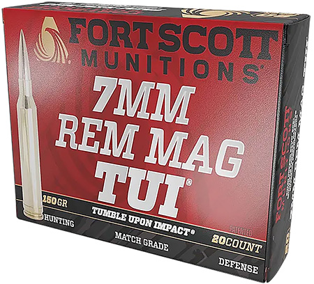 [758381722409] Fort Scott Munitions 7MMMAG-150-SCV2 Tumble Upon Impact (TUI)  7mm 150gr Solid Copper Spun 20 Per Box/10 Case