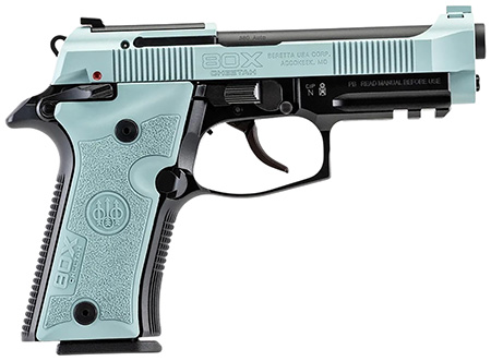 [082442976921] Beretta USA SPEC0715A 80X Cheetah Tactical Micro-Compact Frame 380 ACP 10+1 4.40" Black Barrel, Blue Steel Optic Ready/Serrated Slide, Blue Aluminum Frame w/Beavertail  &  Picatinny Rail, Vertec Grip