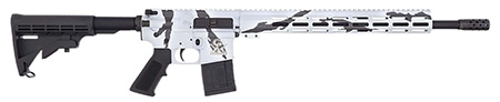 [638457791983] Great Lakes Firearms GL15223PSNO AR-15  223 Wylde 30+1 16" Black Nitride Threaded Barrel, Pursuit Snow Cerakote Aluminum Receiver w/Picatinny Rail, M-LOK Handguard, Black Polymer Stock, Mil-Spec Grip