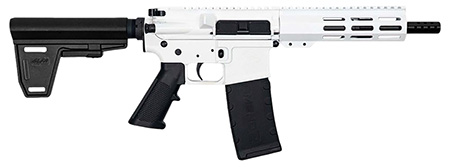 [638457795059] Great Lakes Firearms GL15223PBWHT AR-15  223 Wylde 30+1 7.50" Black Nitride Threaded Barrel, M-LOK Handguard, White Cerakote Aluminum Receiver w/Picatinny Rail, Black Polymer Mil-Spec Grip