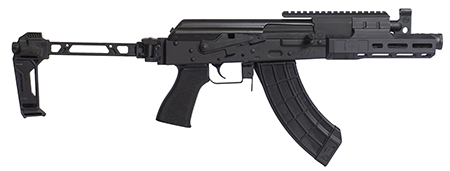 [787450920811] Century Arms HG8007N Draco Tactical 7.62x39mm 30+1 7.50" Black Barrel w/Linear Compensator, M-LOK Handguard, Black Receiver w/Picatinny Rail, Black SB Bi-Folding Pistol Brace