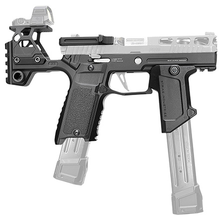 [793811767650] Strike Industries SMCAP320SV2BLK Modular Stock Alpha MKII Black Aluminum Fits Sig Sauer P320 Ambidextrous
