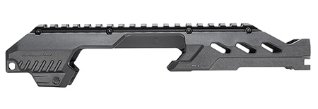 [793811767490] Strike Industries SMCCP320TRAIL SMC Charlie Top Rail Black Steel Compatible w/ Extended Charging Handle for P320 Slides